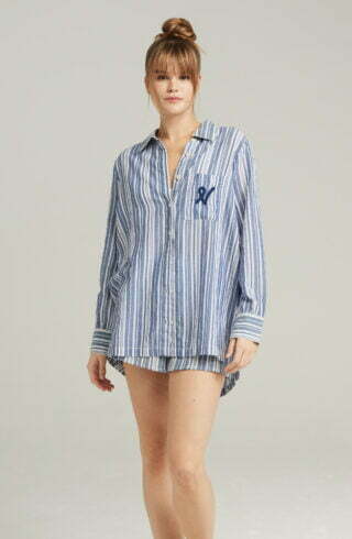 Nudea_midi_shirt_navy_stripe_organic_cotton