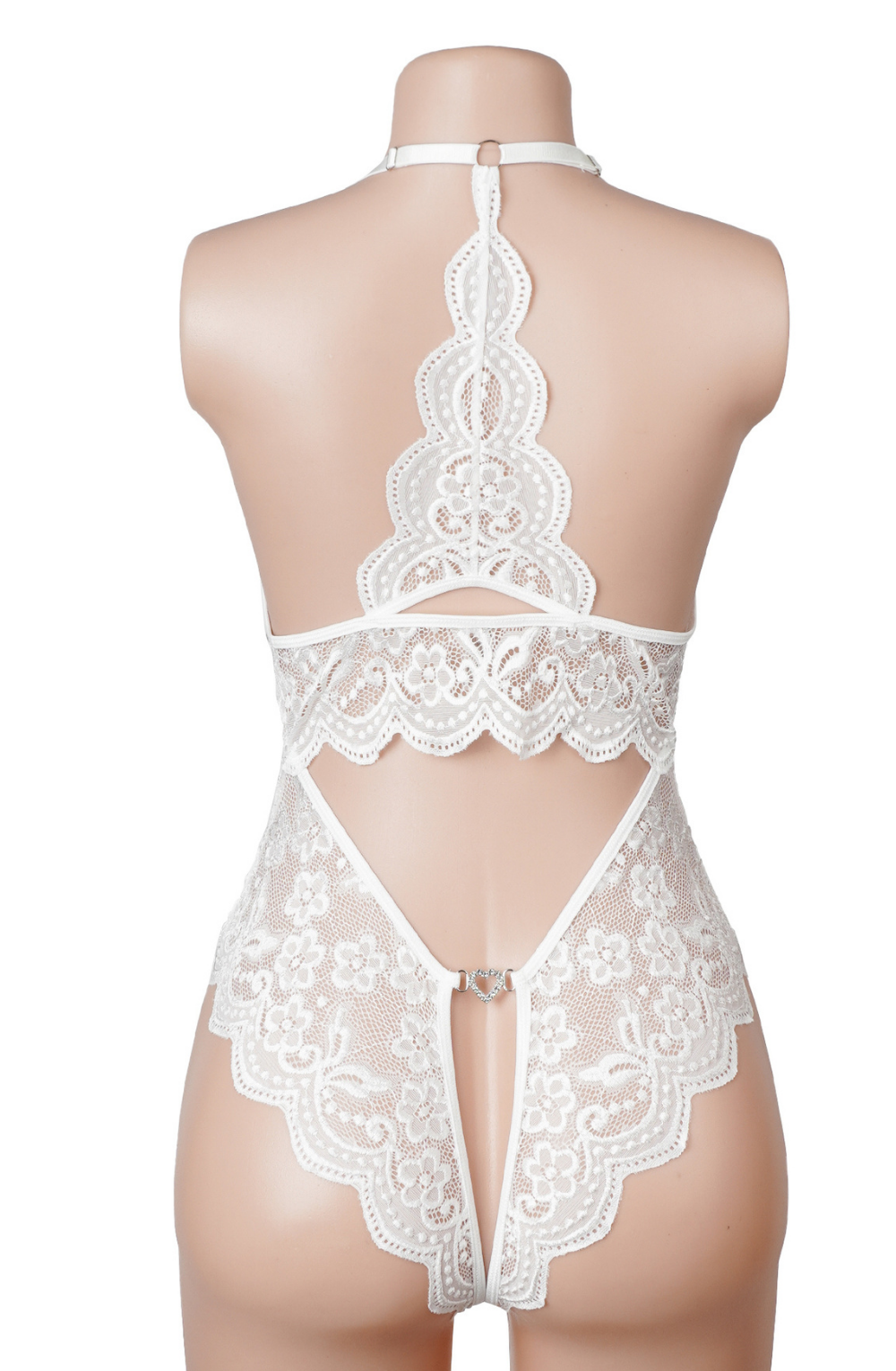 YesX YX752 Crotchless Teddy White - Image 6